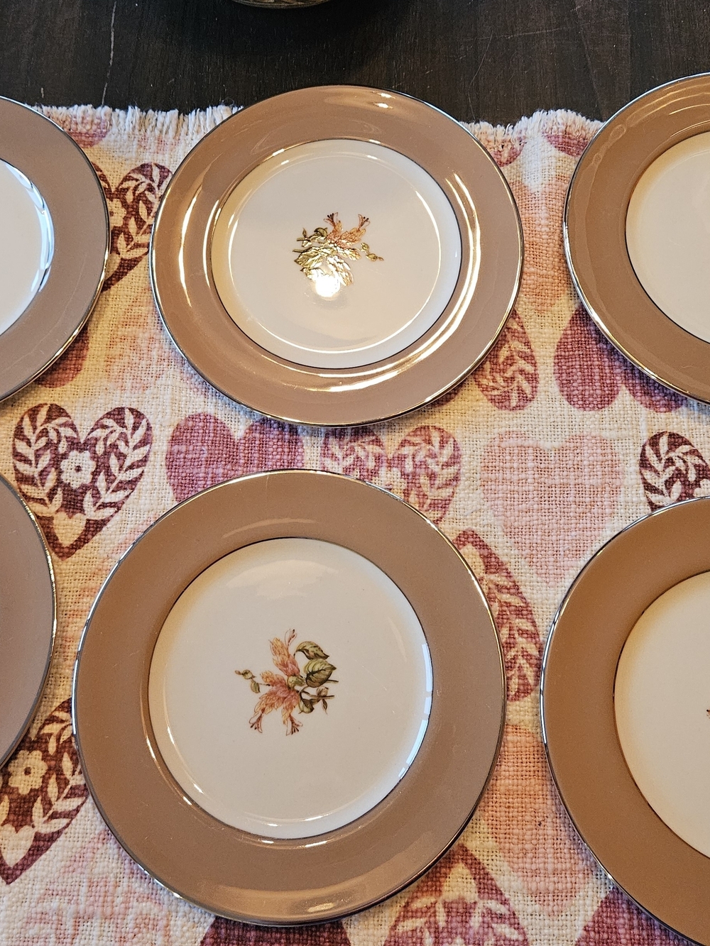 6 Vintage Flintridge China Bread & Butter/Dessert Plates Platinum Trim USA